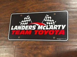 Landers McLarty Team Toyota vehicle dealership original License plate collectors - Picture 1 of 3
