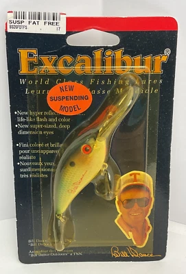 Excalibur Suspending Fat Free Vintage Crankbait Lure BSD5FDTFS (I4) - Image 1 of 4