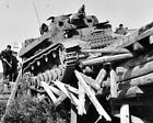German Panzer IV Tanks crossing wooden bridge 8x10 WWII WW2 Photo 747a