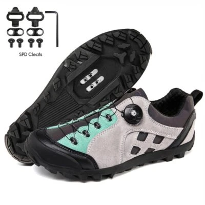 Zapatos de ciclismo MTB para hombre Bicicleta de carretera Tenis autobloqueantes con tacos SPD  Foto 1 de 4