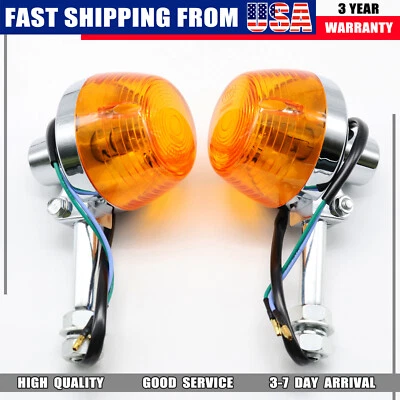2PCS Rear Turn Signal - Single Filament FITS Honda CB175/200/350/450/500/750 US - Изображение 1 из 4