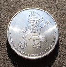 COMMEMORATIVE COIN OF RUSSIA 25 RUBLES 2018 FIFA WORLD CUP "ZABIVAKA" (UNC)