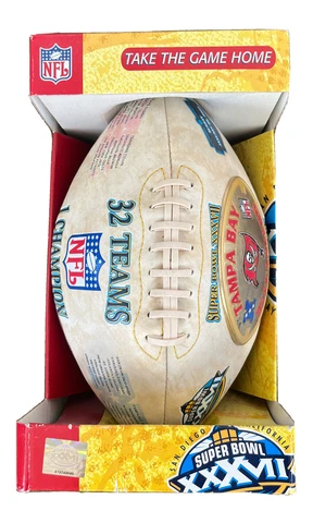 NEW SUPER BOWL XXXVII CHAMPION TAMPA BAY BUCS FULL SIZE FOOTBALL Cover