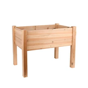 Expert Gardener 2ft high Natural Wood Small Elevated Garden Bed - Picture 1 of 11