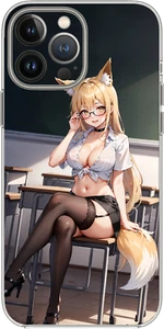 Fox Sensei Kitsune Girl Kawii Thicc Case Cover Silicone / Shockproof / MagSafe - Picture 1 of 11