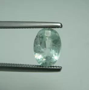 1,37ct sehr seltener Rhodizit Edelstein Madagaskar blau grün Naturedelstein GIT REPORT - Bild 1 von 10