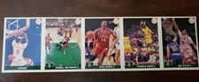 1991 Front Row Draft Pick NBA Basketball 5 Card Uncut Promo Panel Sheet