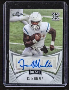 CJ MARABLE 2021 LEAF DRAFT RC #BA-CJM [AUTO]-COASTAL CAROLINA CHANTICLEERS - Imagen 1 de 2