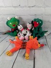 4 Meanies Snake, Dog, Splat Roadkill Cat, Dinosaur Beanbag Plushes 1997 Series 1