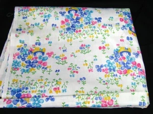2 Yards Vintage Gartenmädchen Stoff Baumwollmischung - Bild 1 von 2