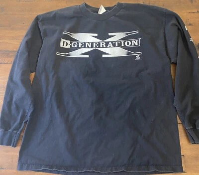 Camisa de Lucha Libre D-Generation X Manga Larga Vintage 1998 WWF “S*CK IT” Manga 2Xl Foto 1 de 4
