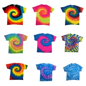 Batik Hemd T-Shirt Muster Regenbogen Hobo Woodstock Batik Retro Böhmisch - Picture 1 of 8