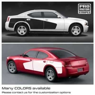 Боковые наклейки полоски для рекламных щитов Dodge Charger 2006-2010 (выберите цвет) - Изображение 1 из 2