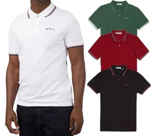Ben Sherman Men's Short Sleeve Polo T Shirt Cotton Collared Button Tee XS - 5XL - Picture 1 of 61