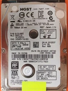 ⭐️⭐️⭐️⭐️⭐️ HDD Hard Drive SATA Laptop 2.5" HGST HTS545050A7E380 500GB J31005 - Picture 1 of 2