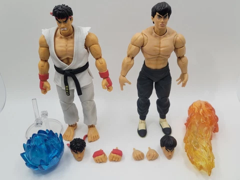Jada Toys Ultra Street Fighter II : The Final Challengers Fei Long and Ryu Loose Cover