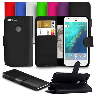 Leather Wallet Book Flip  Stand Case Cover Pouch for Google Pixel 2 & pixel 2 XL - Image 1 of 2