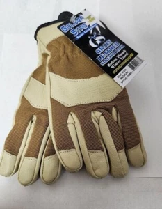 Golden Stag Pigskin Stretch Back Winter Lined Kids Gloves - Picture 1 of 6