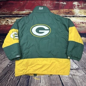 Vtg Green Bay Packers Parka Coat MIRAGE Mens XL Sideline Jacket Insulated NFL - Picture 1 of 11