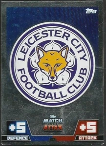 TOPPS MATCH ATTAX EXTRA 2014-15- #127-LEICESTER CITY TEAM BADGE-SILVER FOIL - Picture 1 of 1