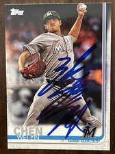 WEI-YIN CHEN Signed 2019 Topps Series 2 Baseball Card #479 Orioles Marlins AUTO