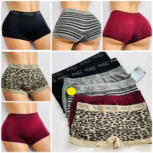 Lot of 3/6 Womens Seamless Sexy Print Boyshorts Boxers Panties Underwear S-XL - Picture 1 of 11