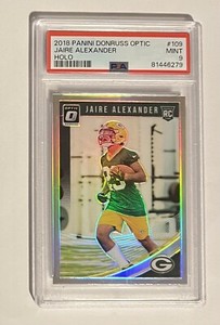 2018 Panini Donruss Optic Holo Jaire Alexander Rookie Packers PSA 9 RC