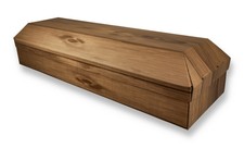 PREMIUM QUALITY BROWN ECO ITALIAN CARDBOARD COFFIN for CREMATION or BURIAL 