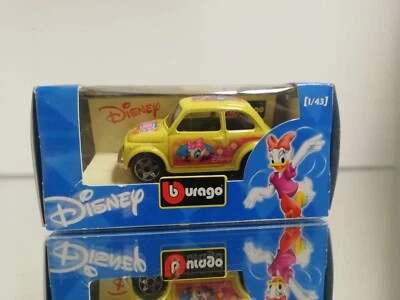 Bburago Burago Disney Daisy Duck FIAT 500 scala 1:43 quasi nuovo in scatola - Immagine 1 di 4