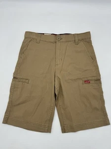 New Levis Boys Youth Sz 14 Adjustable Waist Flex Stretch Cargo Short Tan NWT - Picture 1 of 11