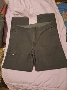 Pantalón gris resistente a la intemperie utilitario cargo cintura flexible calce recto para hombre 36Wx32L - Imagen 1 de 5