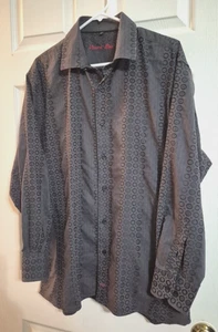 Visconti Black Herren Hemd Langarm Schwarz Modern Print Gr. XLT - Bild 1 von 7