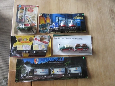 5 Werbe/Sammeltrucks Schussenrieder Memminger Gessner Moninger Veltins OVP - Bild 1 von 4