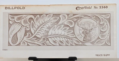 Craftaid No. Vintage Plantilla Billetera 2360 - Diseño Fraternal Elks Lodge Foto 1 de 2