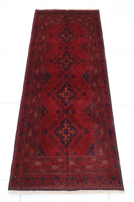 Alfombra tradicional bokhara roja de 7 pies alfombra de lana afgana anudada... - Imagen 1 de 4