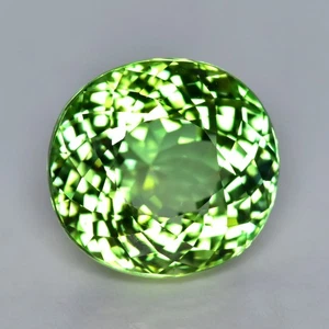 8.80Ct Custom Oval Cut First-class Quality Unheated Green Tourmaline _Mozambique - Picture 1 of 4