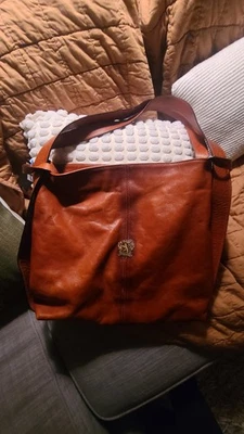 PRATESI FIRENZI ITALIAN DESIGNER BROWN LEATHER TOTE BAG/Backpack Purse ITALY - Image 1 of 4