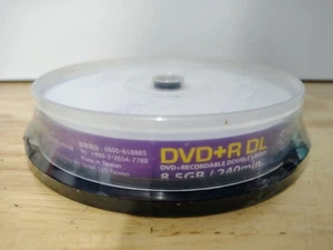 10 Pack Sigma 8X Blank DVD+R DL Dual Double Layer 8.5GB DVD Recordable Disc - Picture 1 of 3