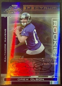 2006 Absolute Memorabilia Spectrum Auto Drew Olson RC Rookie 33/50 #154 Ravens - Picture 1 of 3