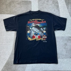 Vintage 90s Religious T Shirt Heavenly Divine Son Jesus Christ Mens Motorcycle - Picture 1 of 12