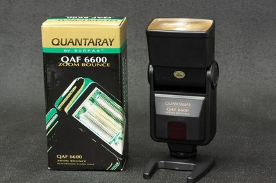 Flash electrónico Quantaray de Sunpak QAF 6600 zoom rebote para Nikon NOS 53-166-0 Foto 1 de 4