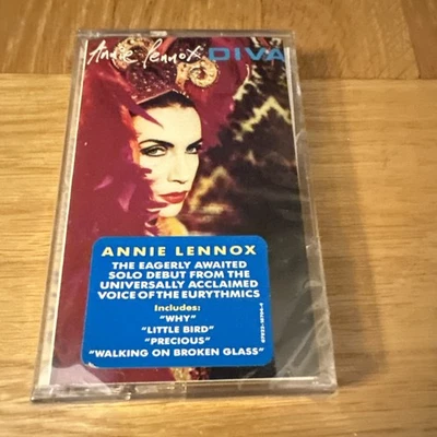Annie Lennox Diva Cassette New Hype Sticker Arista VTG SEALED (Hole Punch) NOS - Image 1 of 4