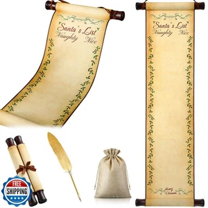 Watersay Christmas Santa's List of Naughty and Nice Scroll Paper Blanko Scroll - Bild 1 von 5