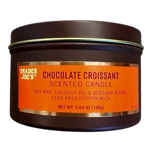 Trader Joes Limited Edition Chocolate Croissant Scente Candled New With Lid Rare - Picture 1 of 3