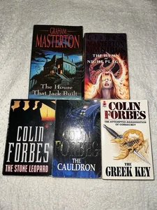 Graham Masterton, Colin Forbes Book Bundle X 5, Horror, Fantasy, War, Combat - Picture 1 of 2