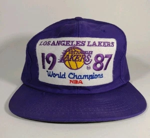 Seltene Vintage Los Angelas Lakers 1987 World Champions NBA Mütze. - Bild 1 von 13