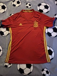 Spain 2016 Adidas Large Home Football Shirt - Picture 1 of 7