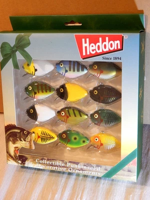 Vintage Heddon 12 assorted color ornamental Punkinseed 9630 collection-NOS - Image 1 of 4