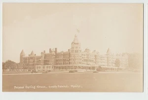 RPPC POLAND SPRING HOUSE Building South Poland Maine ME B&W Real Photo Postcard - Picture 1 of 2