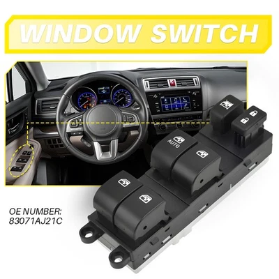 Power Car Window Master Control Switch For 2013-2017 Subaru Outback # 83071AJ21C Foto 1 de 4